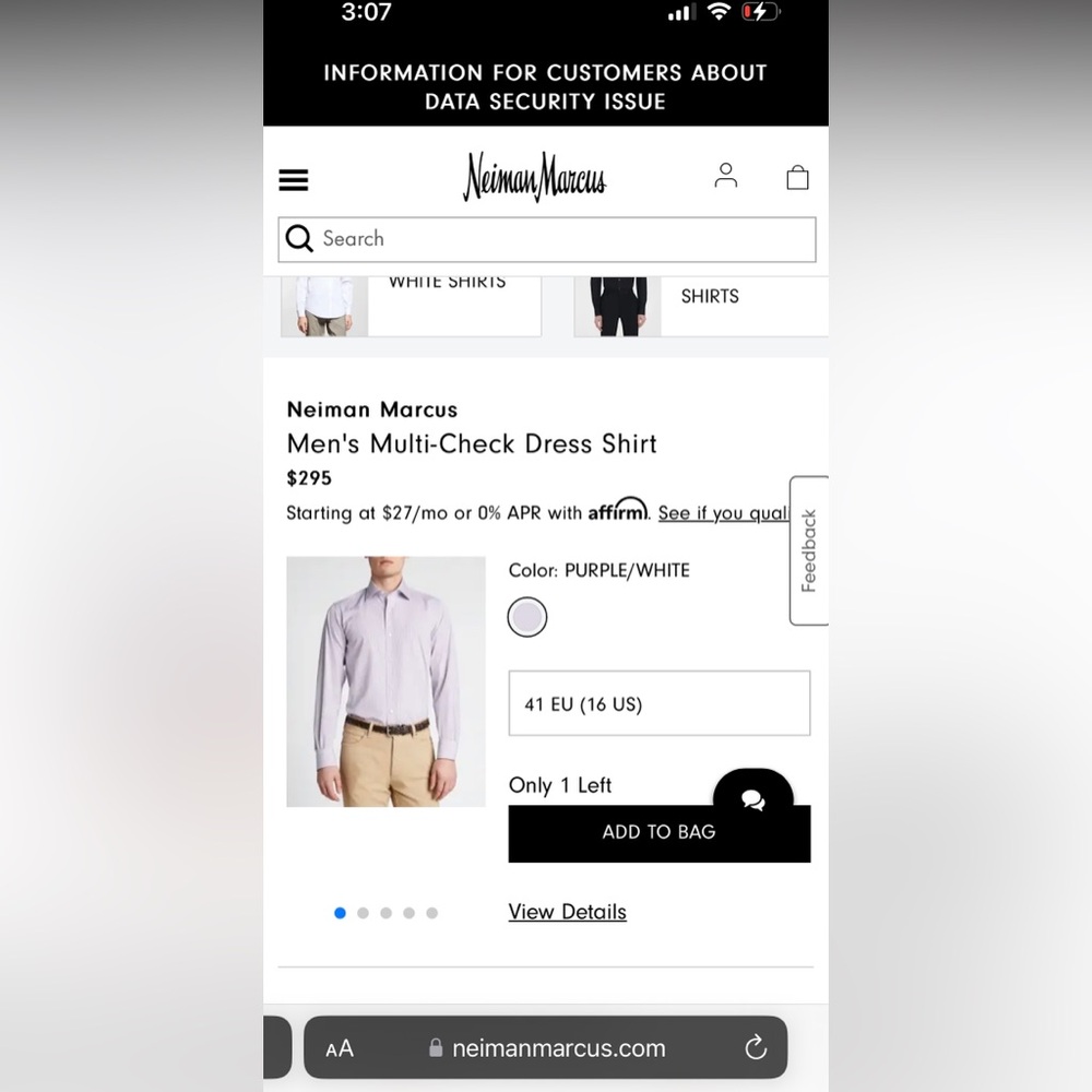 Neiman Marcus Trim Fit Dress Shirt
